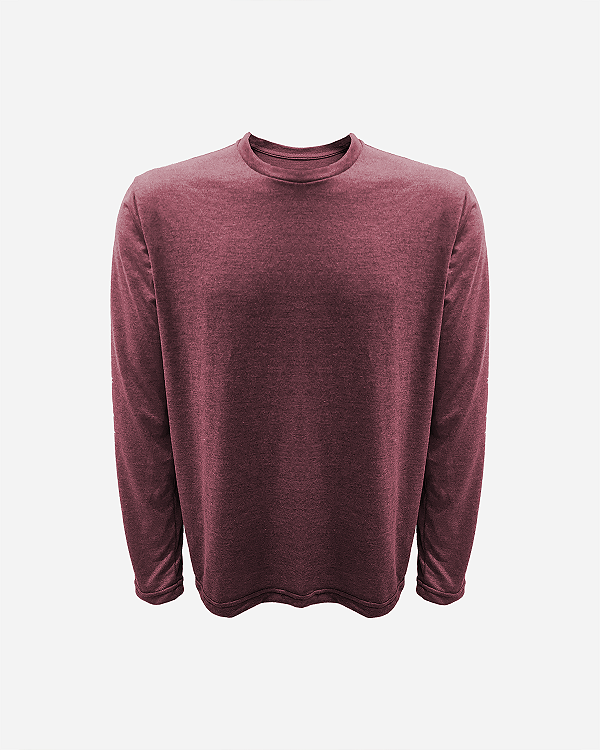 Camiseta JUST GO Slim Manga Longa Vinho