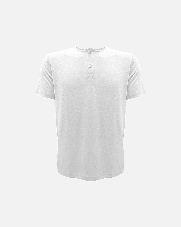 Camiseta JUST GO Henley Branca