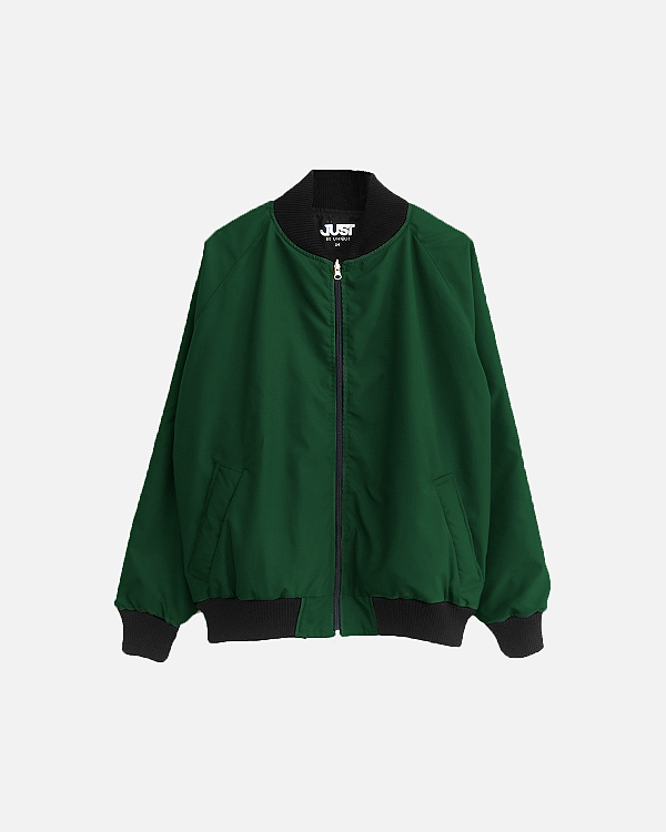 Jaqueta Bomber Dupla Face JUST Transform Preta/Verde