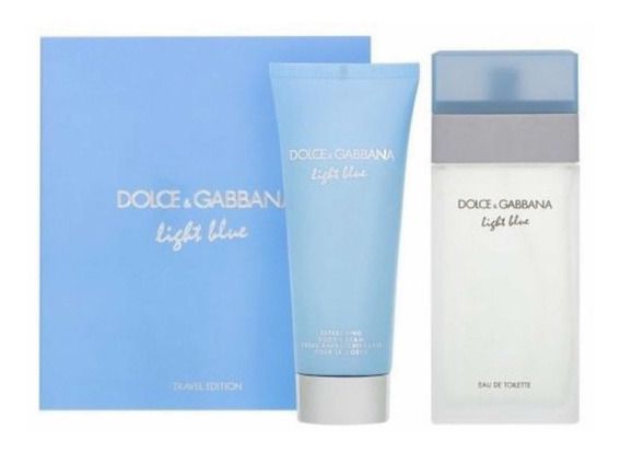 Kit Light Blue Dolce&Gabbana Eau de Toilette 100ml + Creme Corporal 100ml + Gel de Banho 100ml