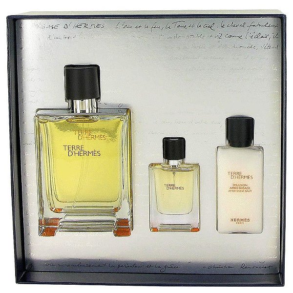 Terre D'hermès Eau de Toilette 100 ml+ Miniatura 5 ml + Loção após barba 40 ml