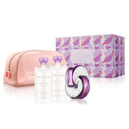 Kit Omnia Amethyste Eau de Toilette Bvlgari 65 ml + 2 Body Lotion 75 ml cada + 1 Necessarie