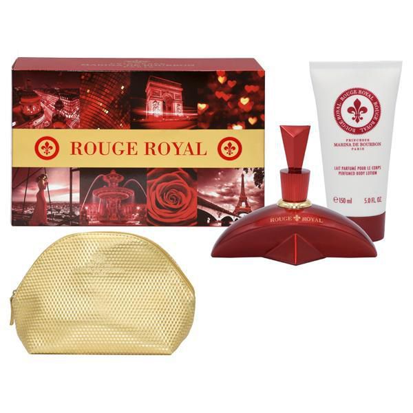 Kit Rouge Royal Marina de Bourbon Feminino - Eau de Parfum 100ml + Loção Corporal 100ml + Nécessaire