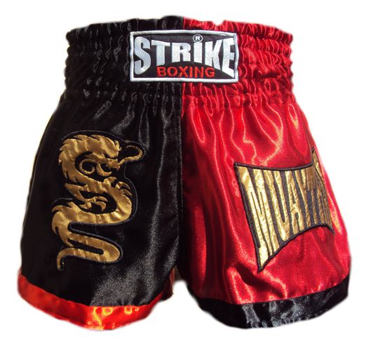 Shorts Muay Thai Kick Boxing Vermelho e Preto - Strike