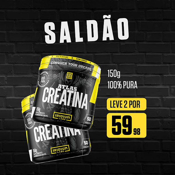 2 Atlas Creatina 150g - Iridium Labs