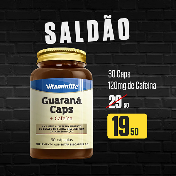 Guaraná Caps 60 mg 120 caps - Vitaminlife