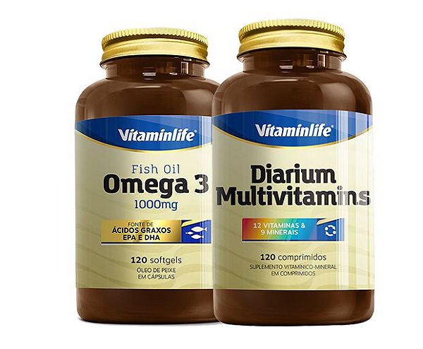 Kit Saúde Diarium 120 comp + Ômega 3 120softgels - Vitaminlife