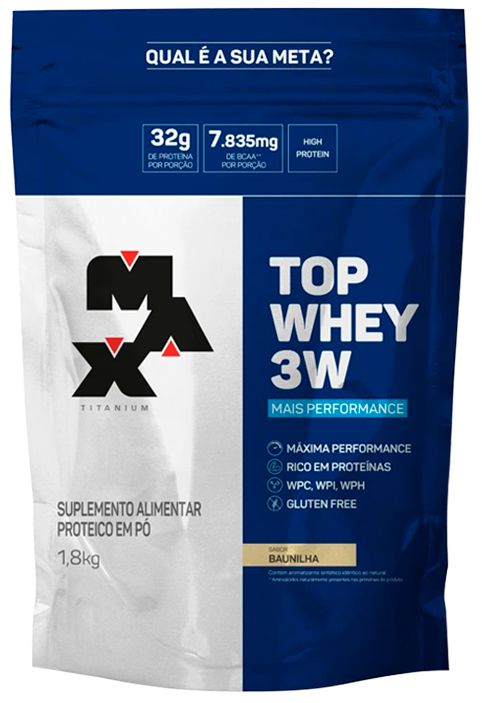 Top Whey 3W 1,8 kg Refil - Max Titanium