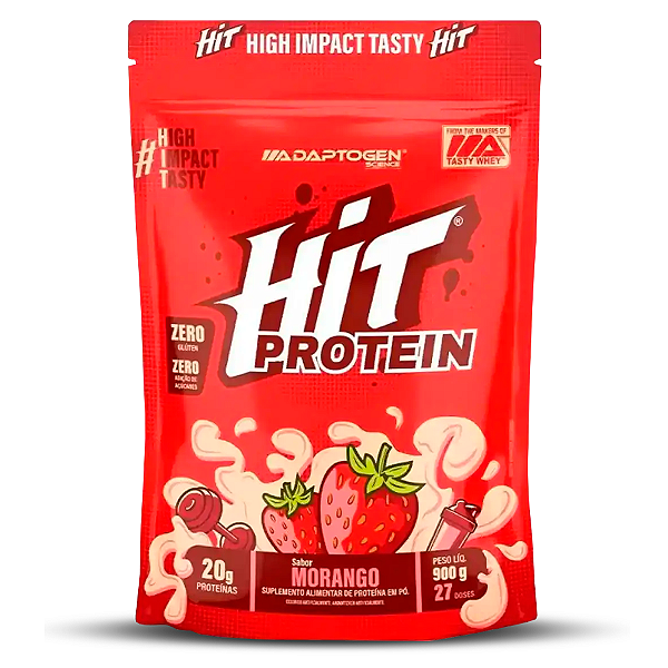 Hit Protein 900g (Morango) - Adaptogen Science