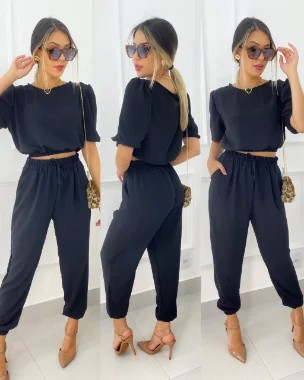 Conjunto Blusa E Calça Jogger Duna