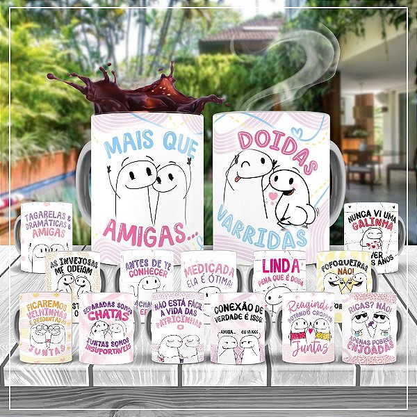 Canecas estampadas amigas flork