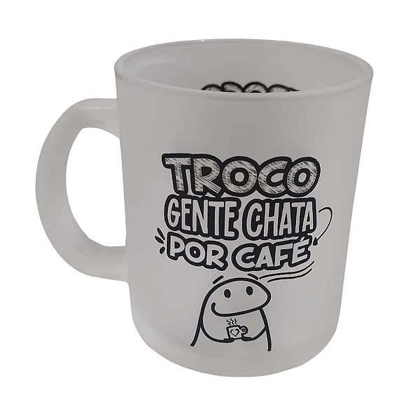 Caneca vidro jateado