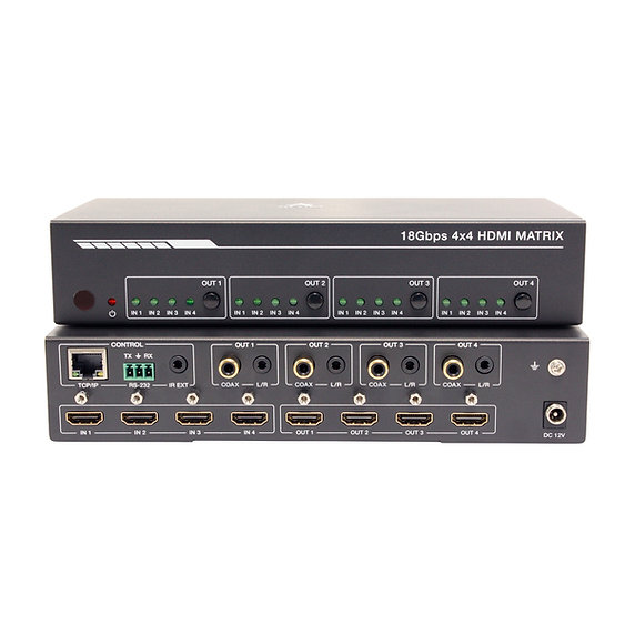 Matrix HDMI2.0 4x4 Portas UHD 4K2k 60Hz All Sync AS-MX44-2.0