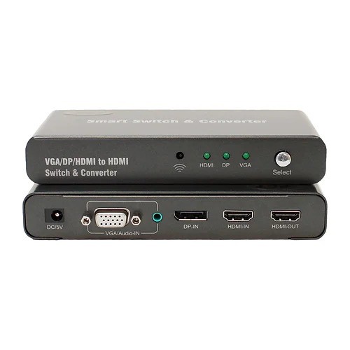 Conversor HDMI / VGA com áudio / DP  HDMI 4k2k 60Hz PCT-DHV301