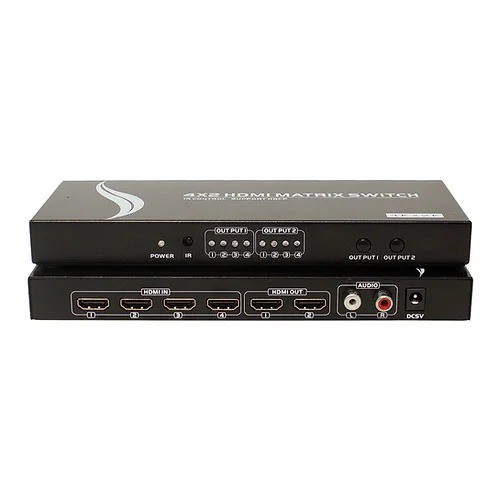 Matrix HDMI 4x2 Portas Com Saída de Áudio L/R MT Viki SWH-MT-HD4x2