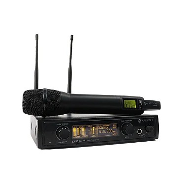 Microfone Condensador Sem Fio UHF/PLL Multifrequencial Gerenciador Remoto Kadosh K-1501M