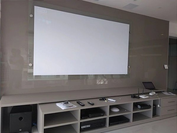 Tela Fixa Com Vidro 100 Polegadas 16:9 Dual Screen Glass Screen