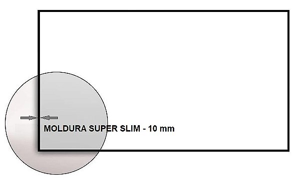 Tela De Projeção Fixa Slim Frame 100 polegadas 16:09 Nardelli NFX-002