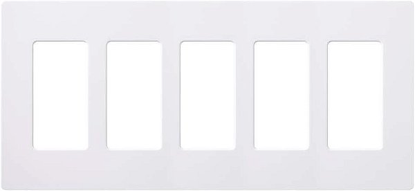 Placa de cobertura para interruptor de luz Lutron CW-5-WH/BL