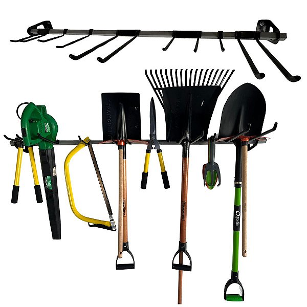 Suporte de Parede para Ferramentas de Jardim Grande