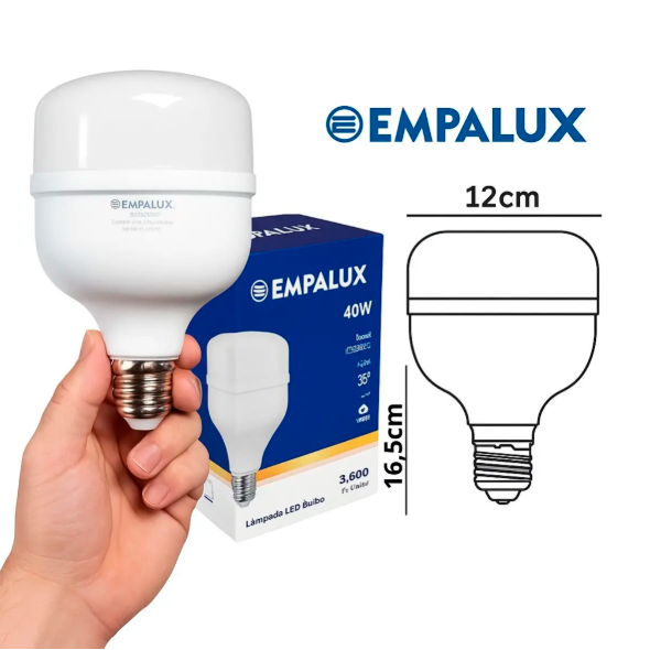 Lâmpada Bulbo LED 40W Bivolt 6500K E27 Eco