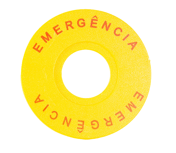 Identificador de Emergência Botão 22mm Amarelo