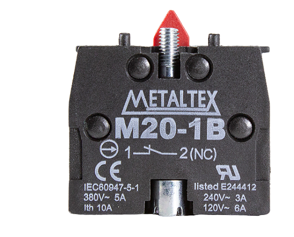 Bloco de Contato 1NF M20-1B Metaltex
