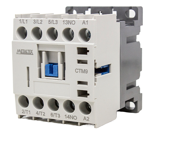 Mini Contator 9A AC3 Bobina 220VCA Aux 1NF