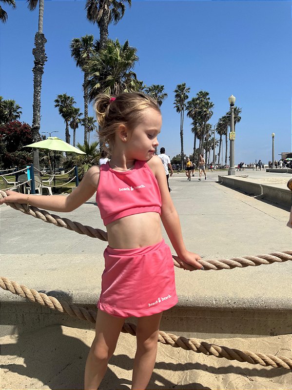 Conjunto infantil Caribe rosa flamingo