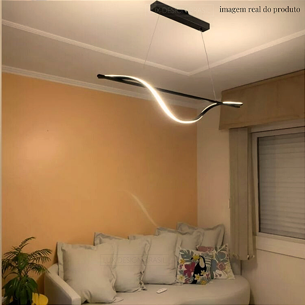 Lustre/pendente horizontal Viena com 120 cm + Controle Remoto