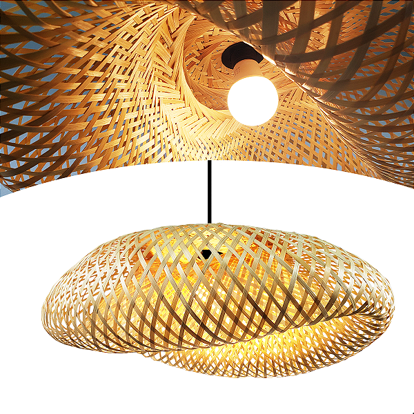 LUSTRE ARTESANAL DE BAMBU 50CM - HONOLULU
