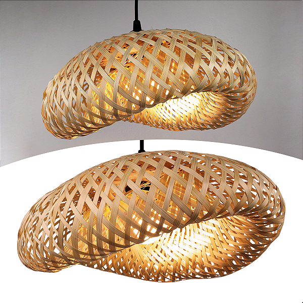 LUSTRE ARTESANAL DE BAMBU 40CM - HONOLULU MINI
