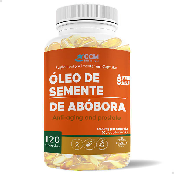 ÓLEO DE SEMENTE DE ABOBORA 120 CAPSULAS CCM 1400MG