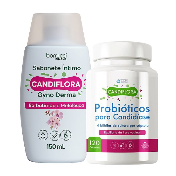 KIT CANDIFLORA GYNO DERMA SABONETE INTIMO 150 ml + CANDIFLORA
