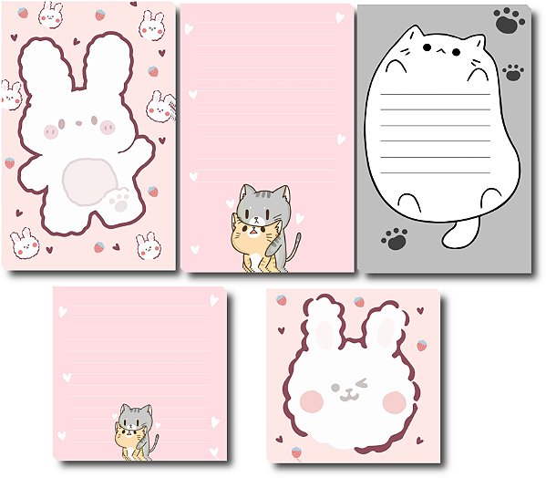Bloco de Notas, Blocando Fofo animais 50 folhas  Memo Pad / Notepad