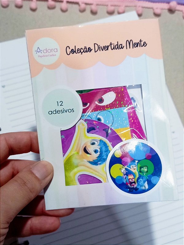 Pack de adesivos Divertida Mente, desenho, Disney