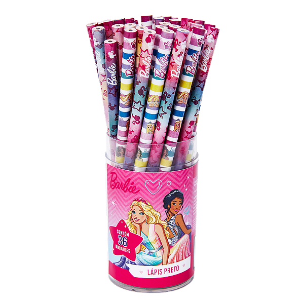 6 Lápis Preto  Barbie
