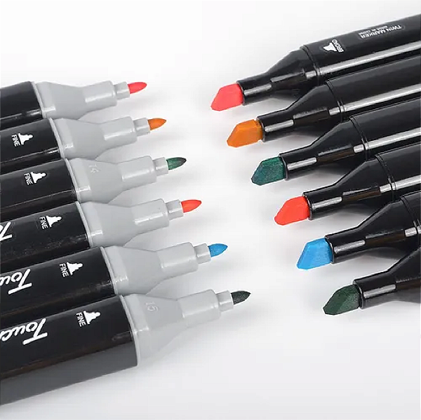 1 Unidade - Caneta TOUCH Marcador Ponta Dupla PARA COLORIR SORTIDO