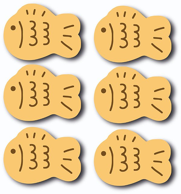 6 Bloco de notas, anotações Taiyaki Formato Especial, food, comida, memo pad, note pad