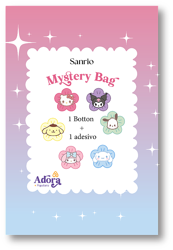 Mystery bag, blind box, pacote misteriosos, surpresa Sanrio