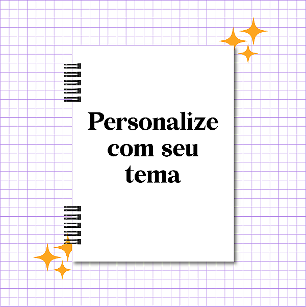 Caderno ou Fichário 1 matéria personalizado, anime volta as aulas, material escolar