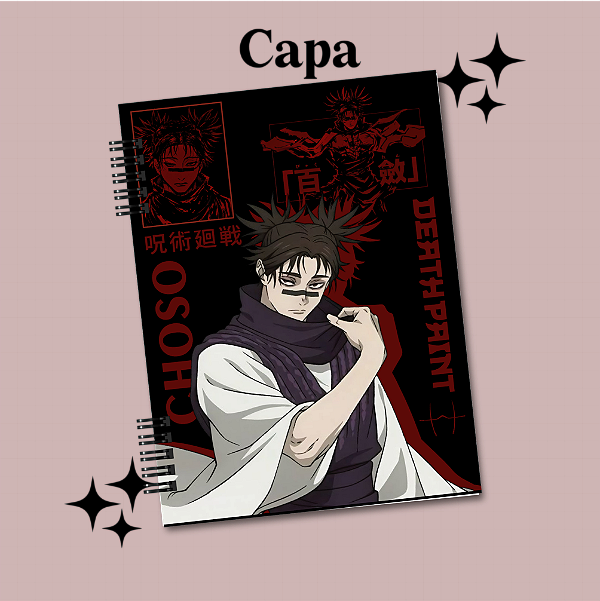 Caderno ou Fichário Choso Jujutsu Kaisen. anime
