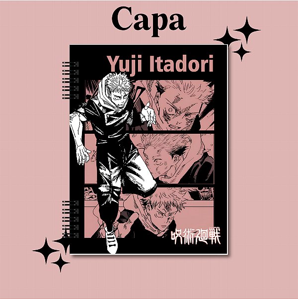 Caderno ou Fichário Yuji Itadori Jujutsu Kaisen. anime