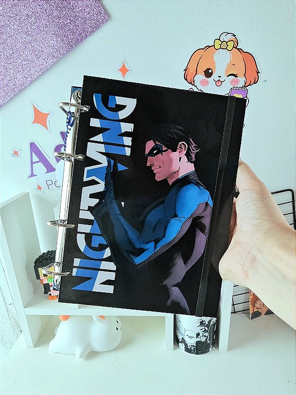 Caderno ou Fichário 1 matéria Asa Noturna , Nightwing