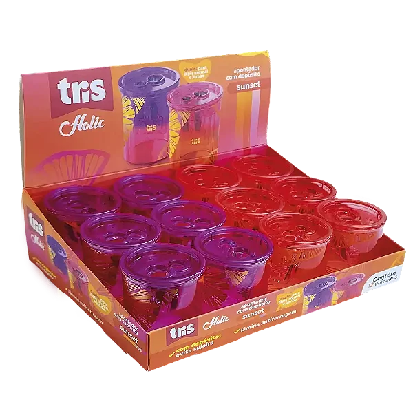 Apontador Duplo Tris Holic Sunset com Depósito