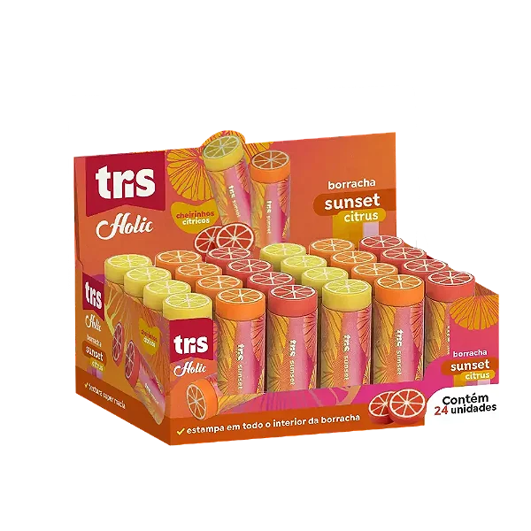 Borracha Citrus Holic Sunset com cheirinho citrico - Tris