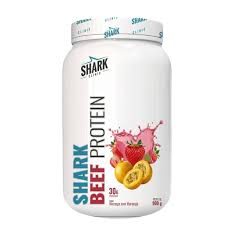 WHEY BEEF PROTEIN MORANGO E MARACUJA SHARK PRO 900gr