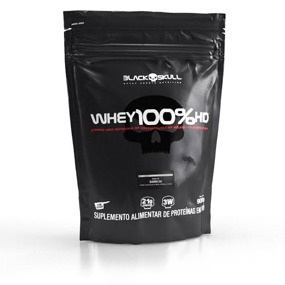 REFIL WHEY 100% HD CAPPUCCINO BLACK SKULL 900GR