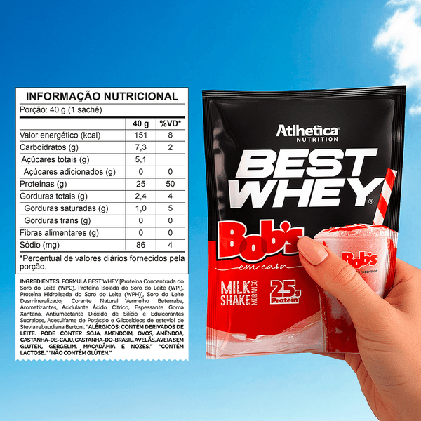 Best whey 3W Sache Bobs Morango Shake