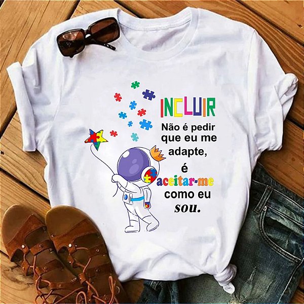 Camisa Astronauta Autismo Incluir